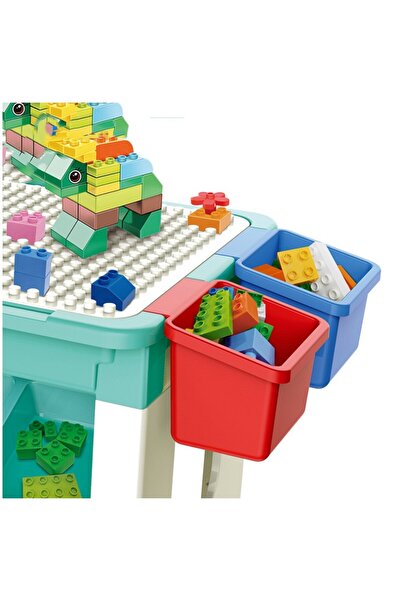 PROCART Building block table, 69 pieces, 4 storage boxes, educational game
