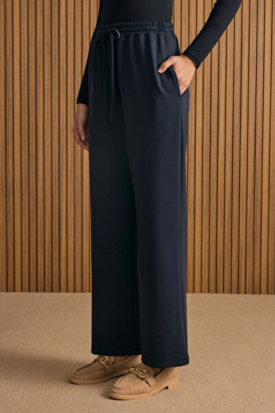 Aker Beli Lastikli Örme Pantolon