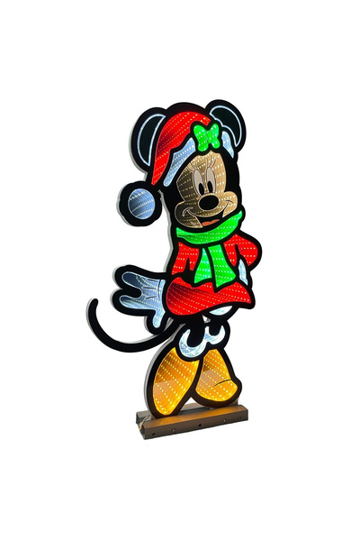 Disney Decorațiune luminoasă Minnie Mouse cu eșarfă, Infinity Light, pentru interior, 40 cm, multicoloră