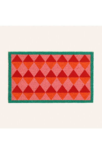 Zsa Zsa Zsu Kerala Coır Kapı Önü Paspası 45x75 Cm Kırmızı - Pembe
