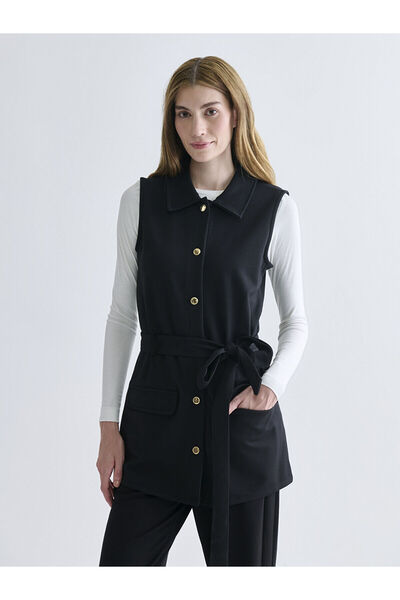 LC Waikiki Vestă pentru femei cu guler cămașă