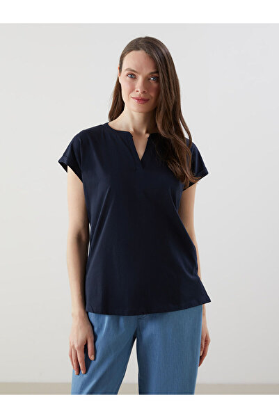 LC Waikiki Ozmarka New Season Women's T-Shirt with a Cropped Collar