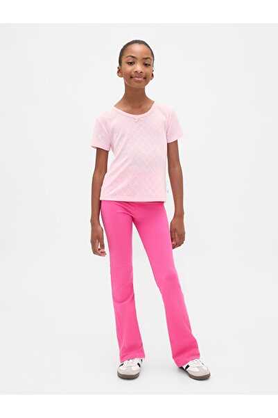 GAP Kız Çocuk Pembe Flare Leggings Tayt