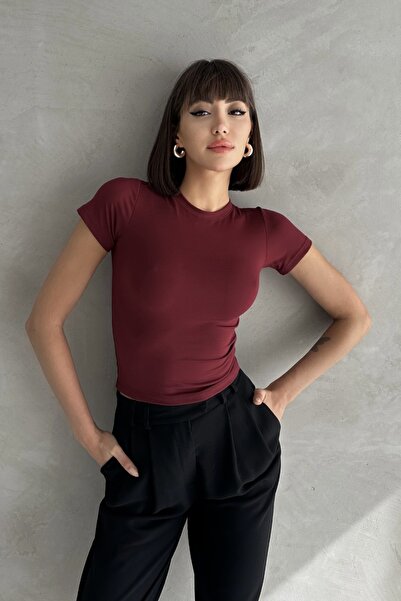 New Now Modal Fabric Circular Neck Half Sleeve Blouse
