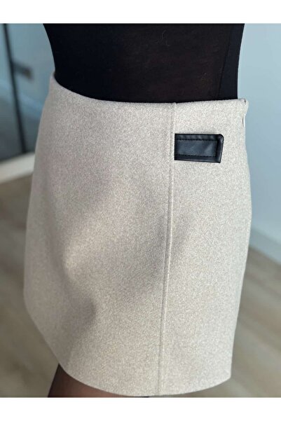 ROUPAS COLLECTİON Fermuarlı Kaşe Etek