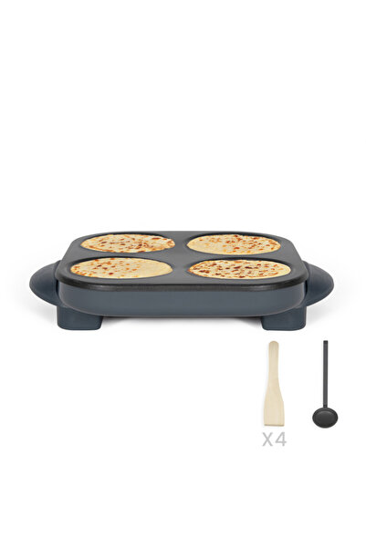 LİVOO Pancake maker DOC266G, 1500W, non-stick coating, 4 pancakes Ø 12 cm, black