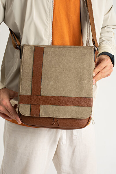 MEGA ÇANTA Ανδρική τσάντα χιαστί μεγάλου όγκου σειράς Canvas