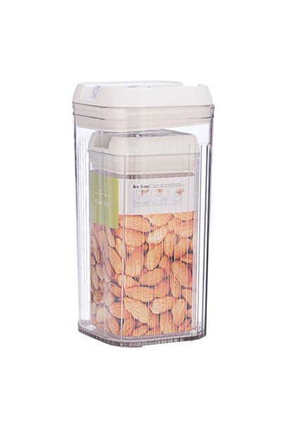 Flippy Food Storage Containers Set of 2, 2.5L, PET/ABS/Silicone, Transparent White