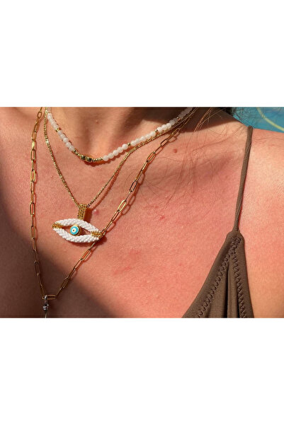 PAYE JEWELRY Beyaz Göz Miyuki Uç