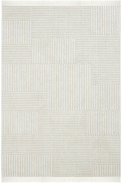 Cool Halı Mikasa Beyaz Salon Halısı Makine Dokuması Modern Yumuşak Bukle Kabartmalı Ev Oda Oturma Odası Halısı