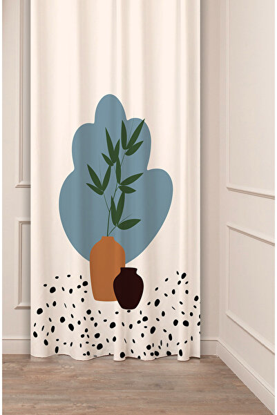 GREENDECOR Leaf Vase Bohemian Minimalist Beige Cream Patterned Special Design...