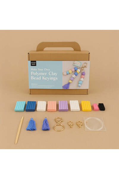 Midi مجموعة سلسلة مفاتيح إبداعية من طين البوليمر - 9 ألوان