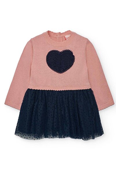 Boboli Kız Çocuk Kalp Desenli Tütülü Elbise