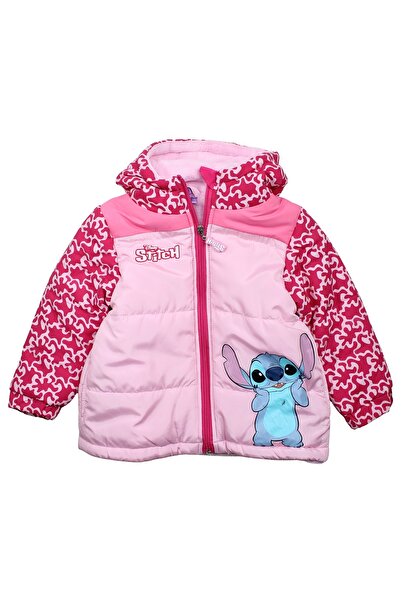 Stitch Geaca groasa de iarna cu gluga, buzunare laterale, interior calduros din fleece, multicolor,