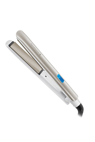 Remington Hair straightener S8901 HYDRAluxe, 230C, Ceramic, Ionic system, LCD screen, White/silver