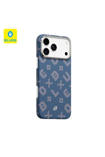 BLUEO iPhone 17 Pro Max Uyumlu MagSafe Özellikli Suya Çizilmeye Dayanıklı Gilded Fiber Kılıf