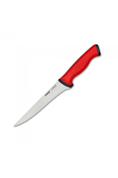 PİRGE Professional boning knife, stainless steel DUO 16.5cm, red handle