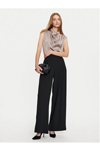 Imperial Γυναικείο Παντελόνι Palazzo P5A8IJX Μαύρο