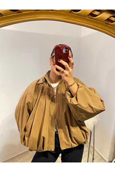 G LUNA سترة بسحاب مزدوج بلون الجمل