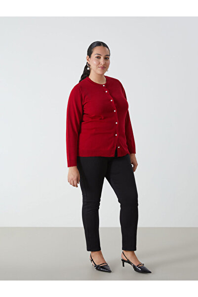 LC Waikiki Siyah Slim Fit Kadın İçi Şardonlu Jean Pantolon