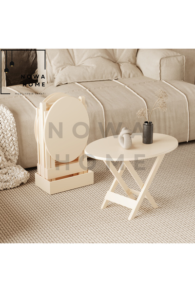 Nova Dizayn Pratik Alan Kaplamayan Çanta sehpa 4'Lü