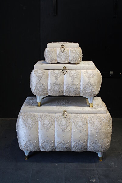 HUZUR ÇEYİZ 3'lü Melike Model Çeyiz Sandığı