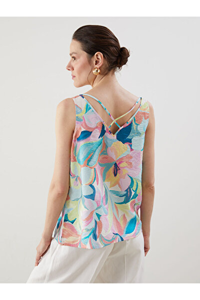 LC Waikiki Γυναικεία μπλούζα με σχέδιο V λαιμόκοψη