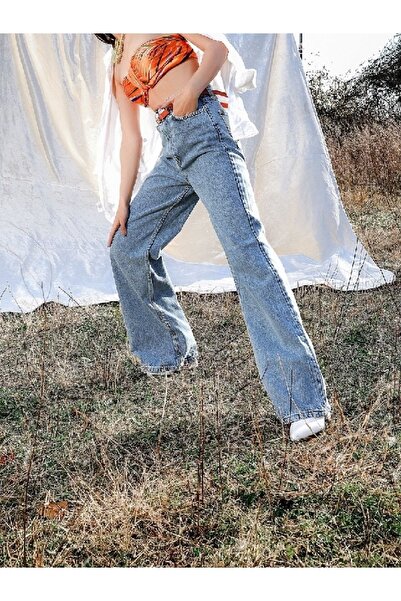 mooishan Γυναικείο παντελόνι Snow Wash Casual Jeans