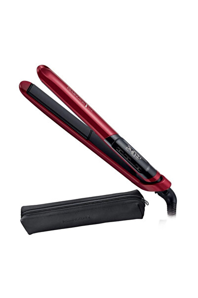 Remington Placă de îndreptat părul S9600, LCD, 240 de grade, acoperire ceramică, temperatură reglabilă, roșu