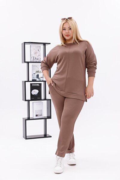 Siyezen Plus Size Modal Set with Green Front