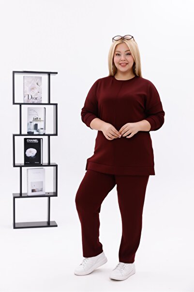 Siyezen Plus Size Modal Set with Green Front