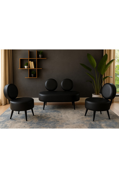 Azra Mobilya Dünya Modern Deri Koltuk Takımı | Şıklık ve Konforun Buluşması |...