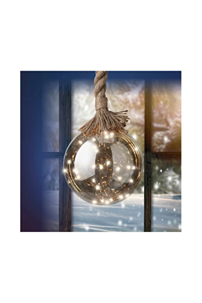 BraziPremium By OLLMA Lumineo decorative globe with 40 microleds, diameter 20 cm, warm white light, glass