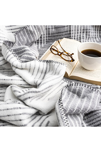 Schafer Home Bloom Çk Blanket 200X220 cm 1 Piece-Grey