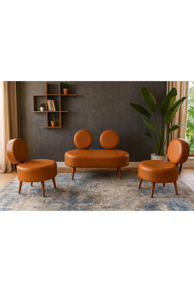 Azra Mobilya Dünya Modern Deri Koltuk Takımı | Şıklık ve Konforun Buluşması |...