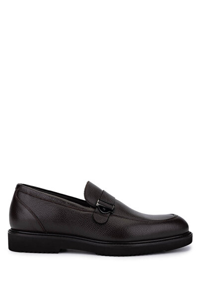 ROSSI Men's Genuine Leather Brown Casual Shoes