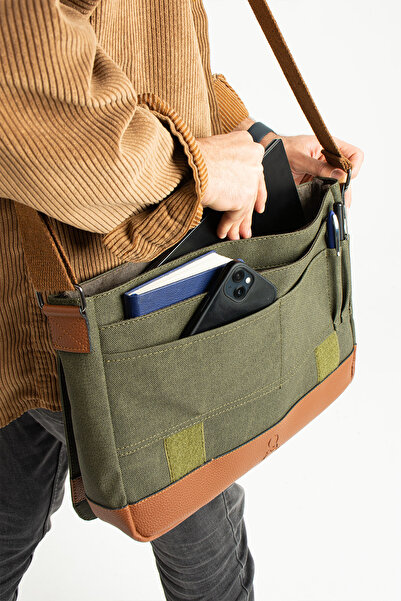 MEGA ÇANTA Canvas Series Large Volume Messenger Men's Bag
