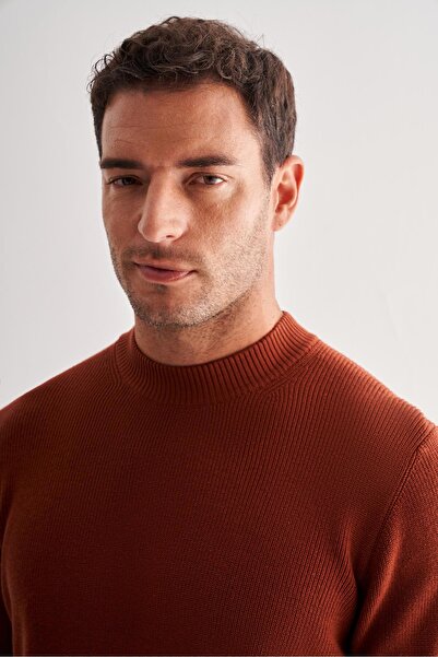 İmza Taba Half Turtleneck Long Sleeve Pocketless Comfort Fit Casual Cotton Knitwear Sweater 1012255203