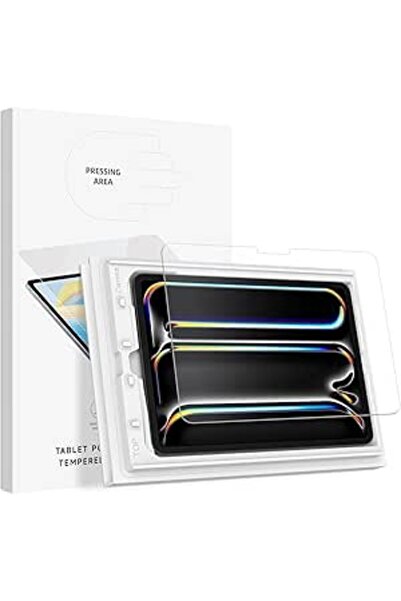 Glassology واقي شاشة من الزجاج المقوى لجهاز iPad Air 11 بوصة مع مجموعة تثبيت ...