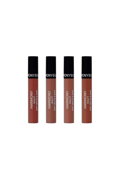 Harmony Beauty Long-Lasting Lipstick - 4 Pieces