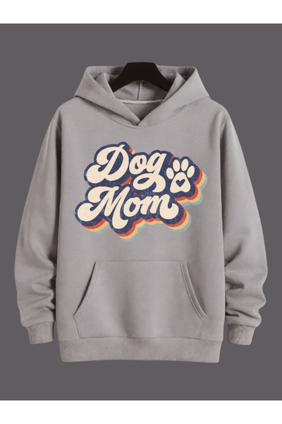 ArtYus Φούτερ Unisex Dog Mom Πολύχρωμο Προσαρμοσμένο με τύπωμα Βαμβακερό over...