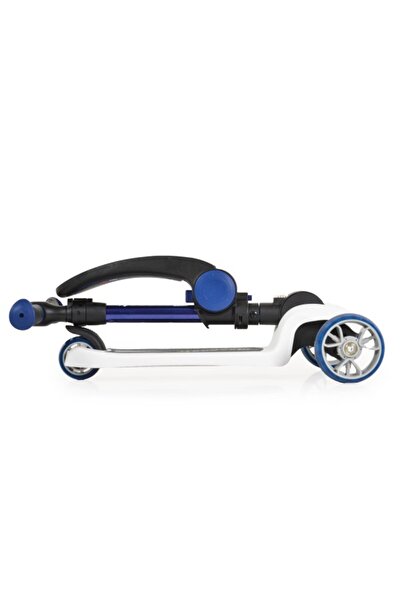 Maserati Children's Scooter Blue, 2-in-1 Transformable with Seat, LED Wheels, Quick Folding, Age 18-