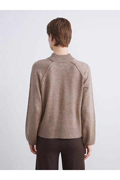LC Waikiki Brown Half Turtleneck Women's Knitwear Sweater