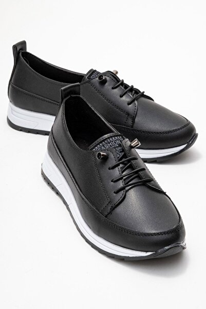 CCWAY AYAKKABI Pantofi de damă cu talpă moale NEGRU ALB