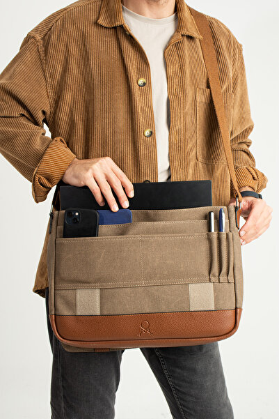 MEGA ÇANTA Canvas Series Large Volume Messenger Men's Bag