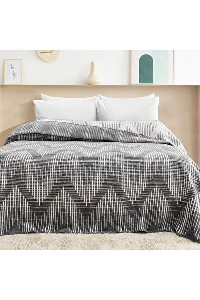 Schafer Home Bloom Çk Blanket 200X220 cm 1 Piece-Grey
