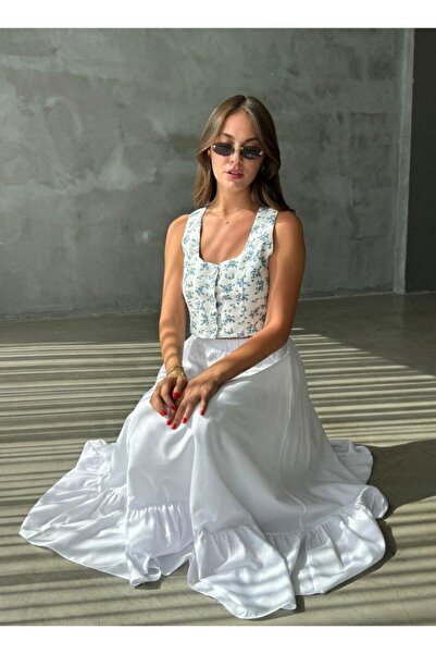 BETULAKSUBUTİK Flower Patterned Vest