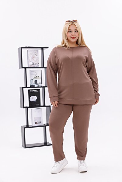 Siyezen Plus Size Modal Set with Green Front