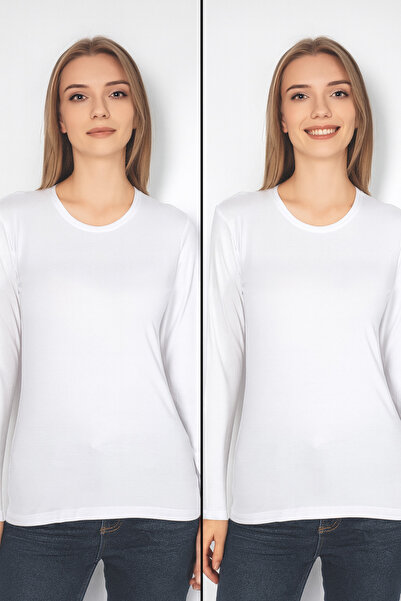 byTOROS Дамска блуза с дълъг ръкав и висока яка за колоездене - комплект от 2...