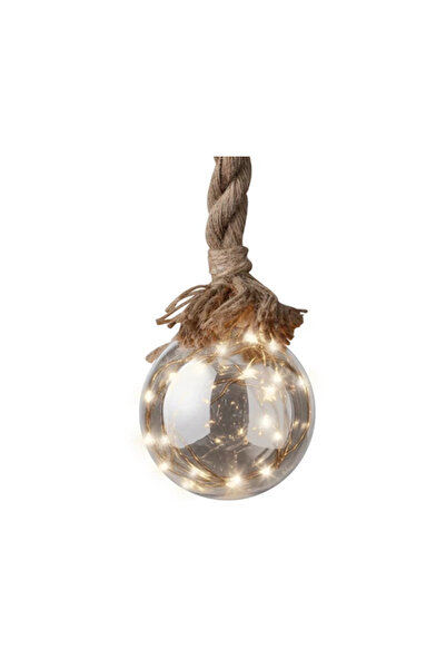 BraziPremium By OLLMA Lumineo decorative globe with 40 microleds, diameter 20 cm, warm white light, glass